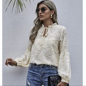 Frill Bishop Sleeve Blouse